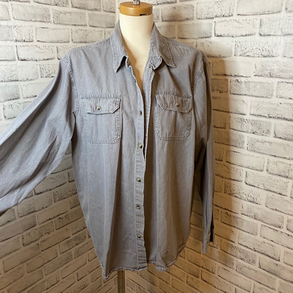 Gray Wrangler Button Down Shirt - image 1
